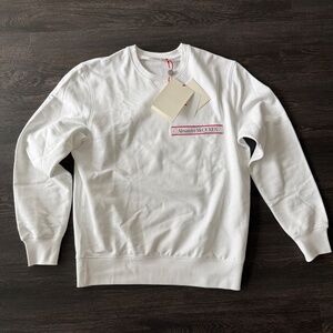MCQUEEN Appliquéd French cotton-terry sweatshirt